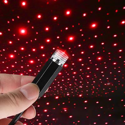 Omgivende Stjernelys Stjerneklar USB Metall Modifisert Tak Interiør Dekor Lampe Projektor for Bil