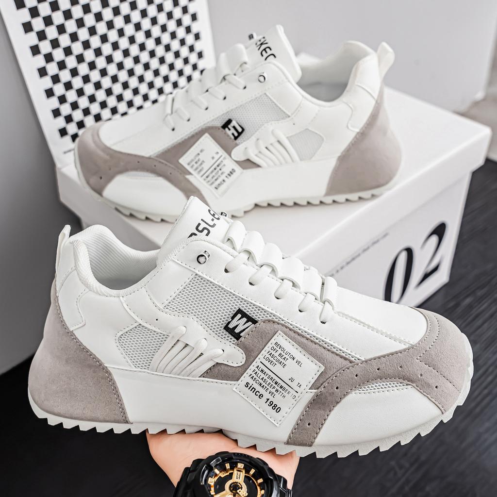 Forrest Gump men's shoes are breathable and versatile in summer, one-pedal sports shoes, casual board shoes, running soled inner height-increasing