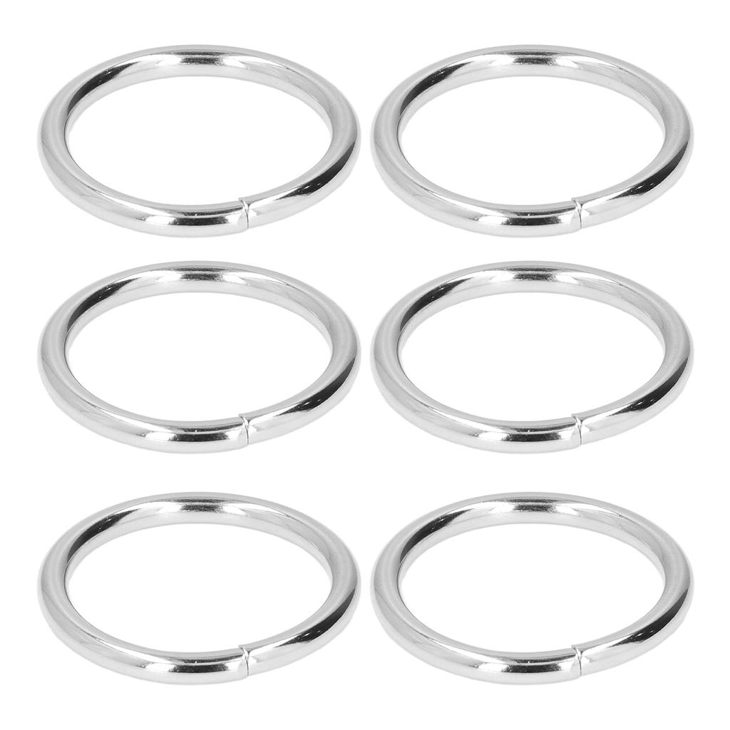 20Pcs Metal Rings 4x32mm Iron Sturdy Durable Multifunctional Exquisite Metal O RingsSilver