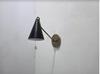 Handcrafted Raw Brass and Black Wall Sconce Flush Mount Lamp