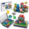 Forest Window Mini Magnetic Tiles Tin Box Set - Kids Educational Magnetic Building Blocks, Travel Portable STEM Toy