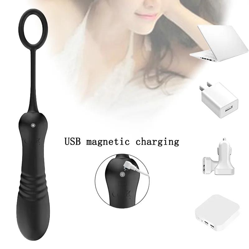 Vaginal Telescopic Vibrator Wireless Clitoral G Spot Stimulator Vibrating Egg Dildo Masturbation Sex Toy For Women