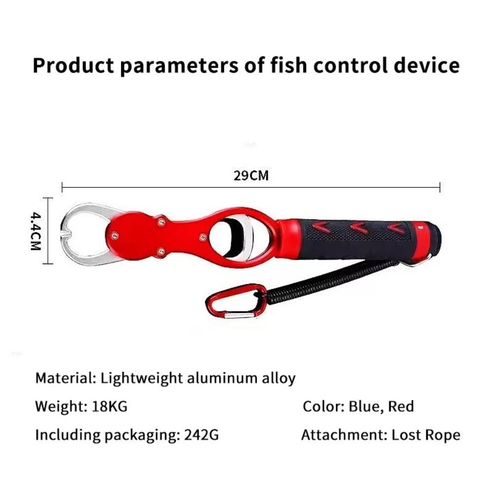 Aluminum Alloy Heavy Duty Fish Lip Gripper Fishing Tool with Weighing Scale Fishing Grip Hook Waterproof No Rust Fish Controller