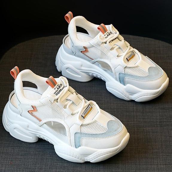 Women s Summer Sports Sandals Platform Casual Shoes Mesh Platform Sandals Thick Sole Women Sandals Breathable Hollow Out Shoes 35 синий