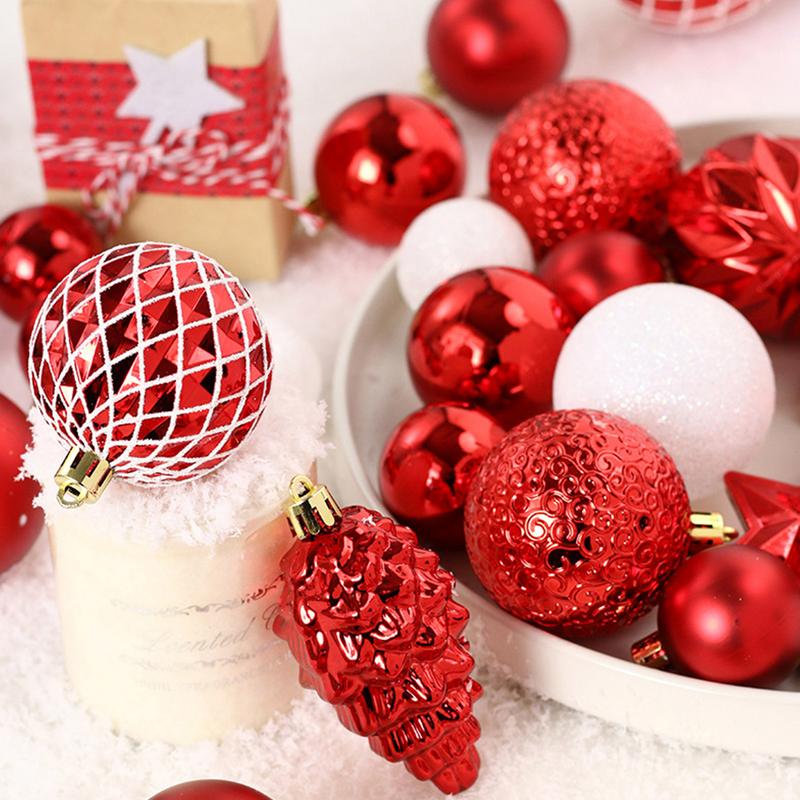 65Pcs Christmas Ball Decorations Shatterproof Balls Halloween Tree Decorations Decorative Ornaments Tree Wreath