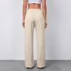 Women's Casual Fashion Cotton-Linen Blend Wide-Leg Pants With Side Pockets