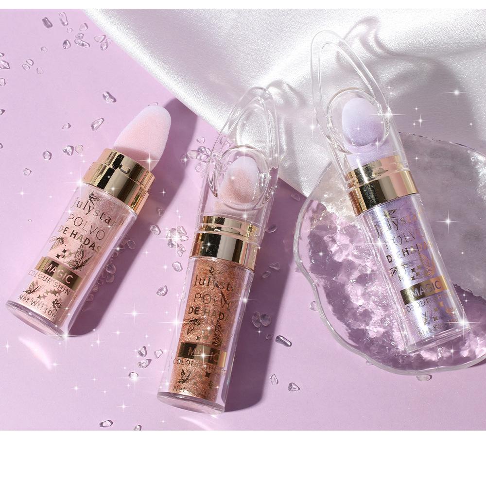 Fairy Highlight Pat Powder, Whole Body Brightening Body Highlight Stick Trimming Powder, Natural Three-dimensional Trimming Makeup