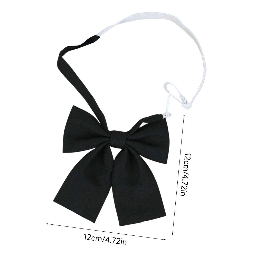 Solid Satin Square Corner Bow Tie Classic College Style Elegant Accessories For Girls Students Daily School JK Uniform Wear