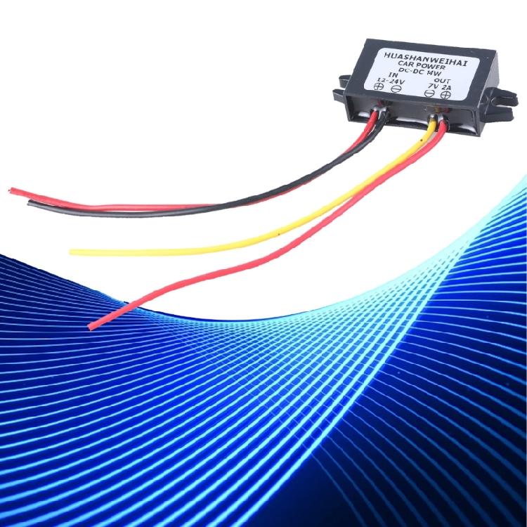 12V-24V To 7V 2A/3A Converters Waterproof Voltages Reducers For Truck Boats Electronic Accessories
