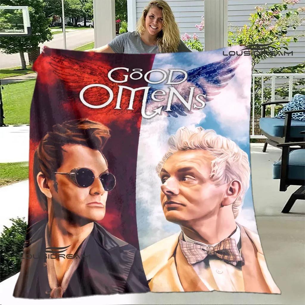 Good Omens Film Gedruckte Decke Kinder Warme Decke Flanell Weiche Bequeme Decke Haus Reise Decke Geburtstagsgeschenk