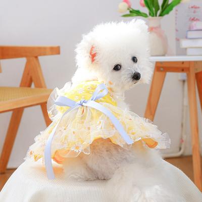 Spring Summer Dress for Dogs Luxury Dog Clothes Lace Princess Dresses for Dogs Pet Dog Daisy Skirt Chihuahua Bichon Suspenders