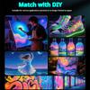 BORRENCE Fluorescent Pigment Luminous Paint 20/60ml 8 Colors Hand-Painted Graffiti DIY Glow-in-the-dark Waterproof Acrylic Paint