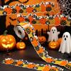 Cartoon Pumpkin Border Trim Wave Sticker Chalkboard Decorative Sticker Photo Frame Wall Decor