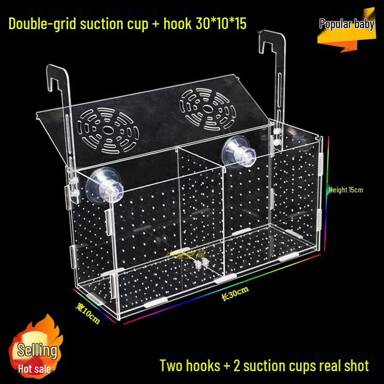 Acrylic Fish Tank Isolation & Hatching Box - Multi-Grid Breeding Container for Aquarium Fry