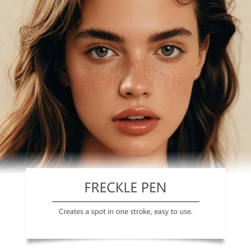 Zephoco Light Brown Dual-ended Freckle Pen, Smooth Texture, Natural Color, Easy To Create Versatile Freckle Makeup