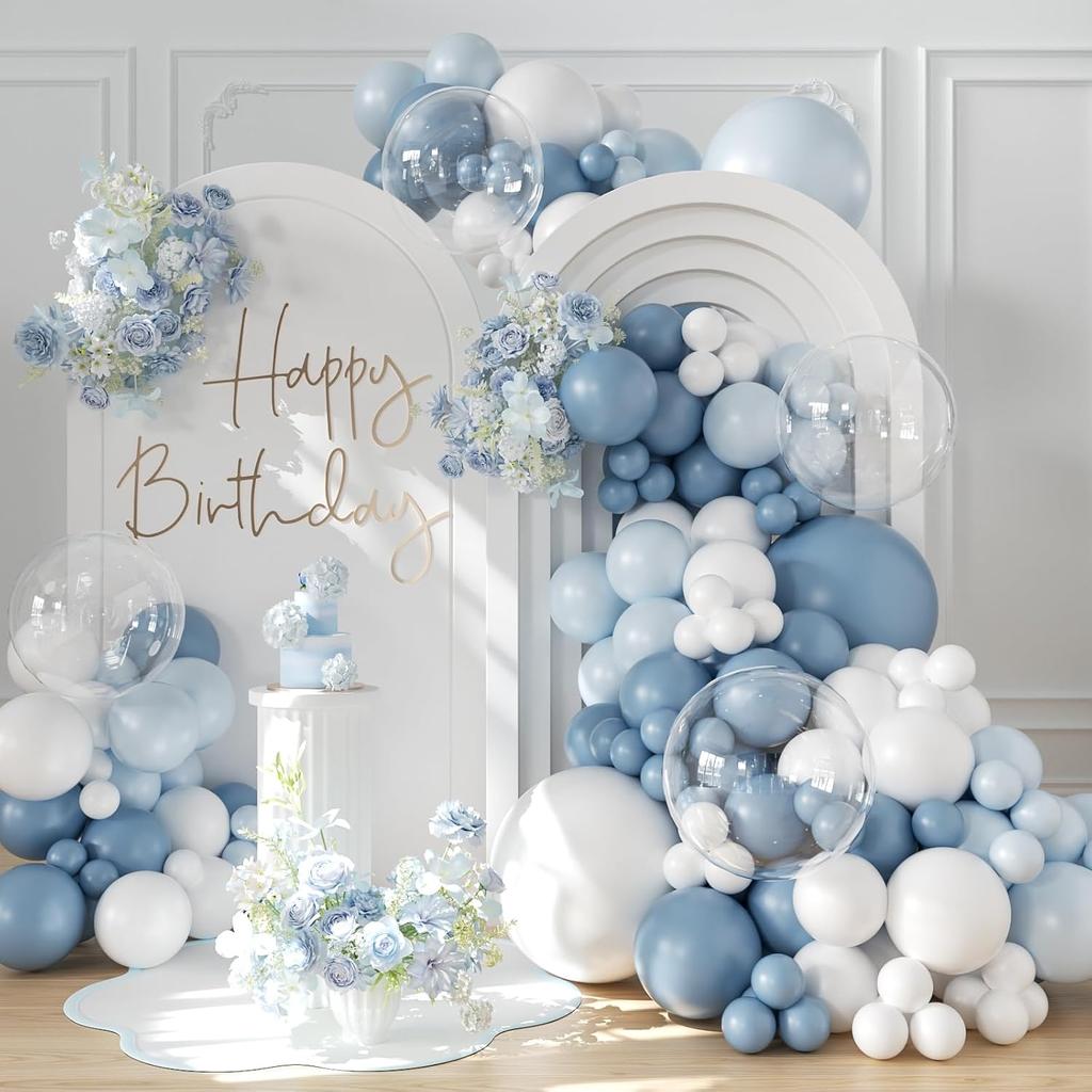 Pink and Blue Balloon Arch Garland Set Birthday Gift Wedding Anniversary Bridal Party Decoration Room Decoration