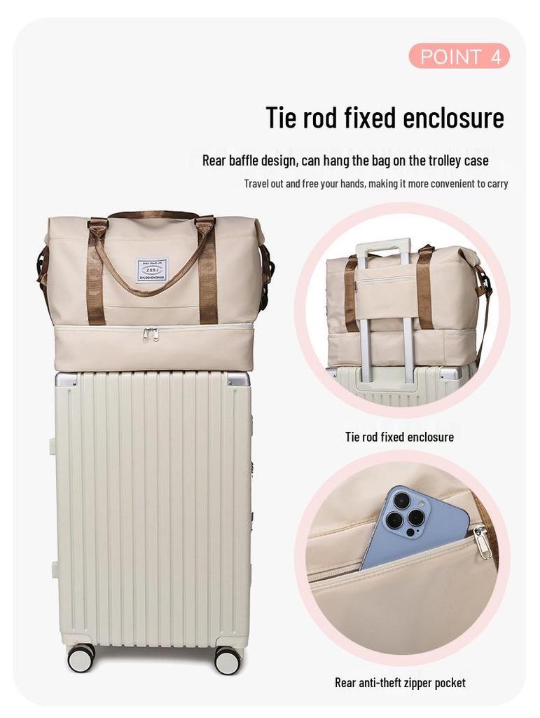 Large Capacity Travel Bag with Shoe Compartment, Wet/Dry Separation for Swimming & Fitness