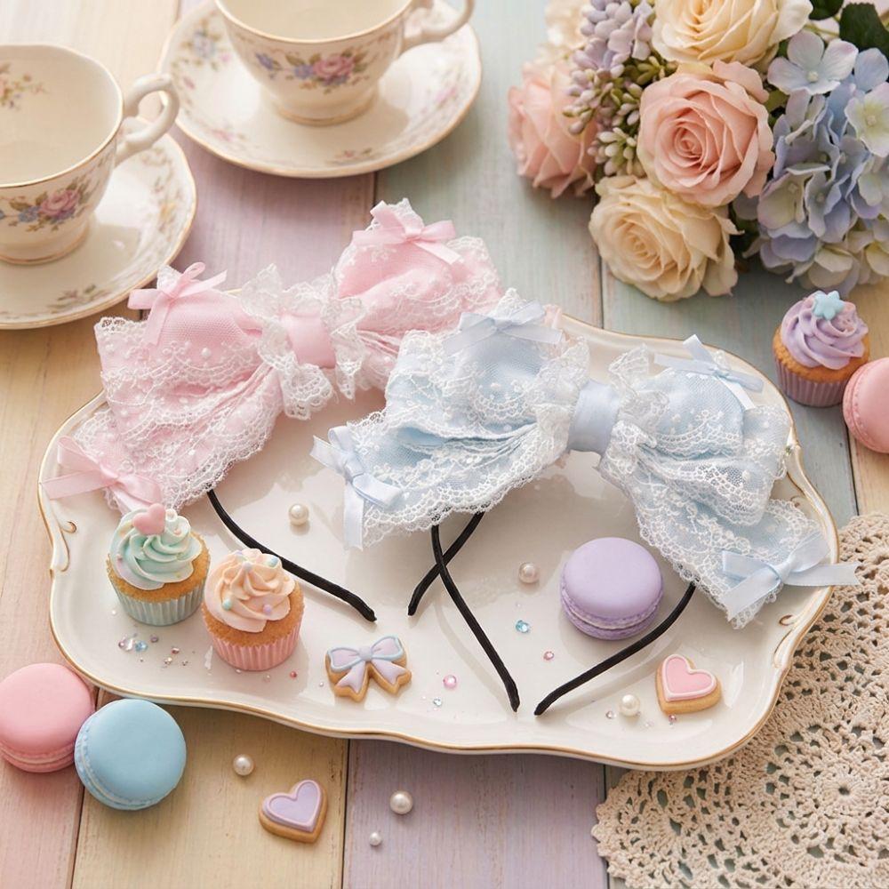 Sweet Style Ribbon Bowknot Hairband Wide Kawaii Hair Hoop Lolita Headdress  Cosplay Accessories