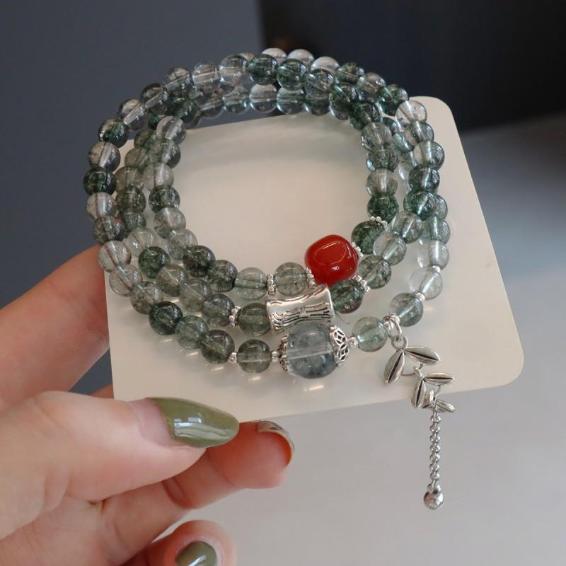 Three-Loop Crystal Bracelet New Chinese Style Agate