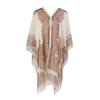 Women Summer Beach Bikini Cover Up Loose Chiffon Blouse Shawl Scarf with Buttons