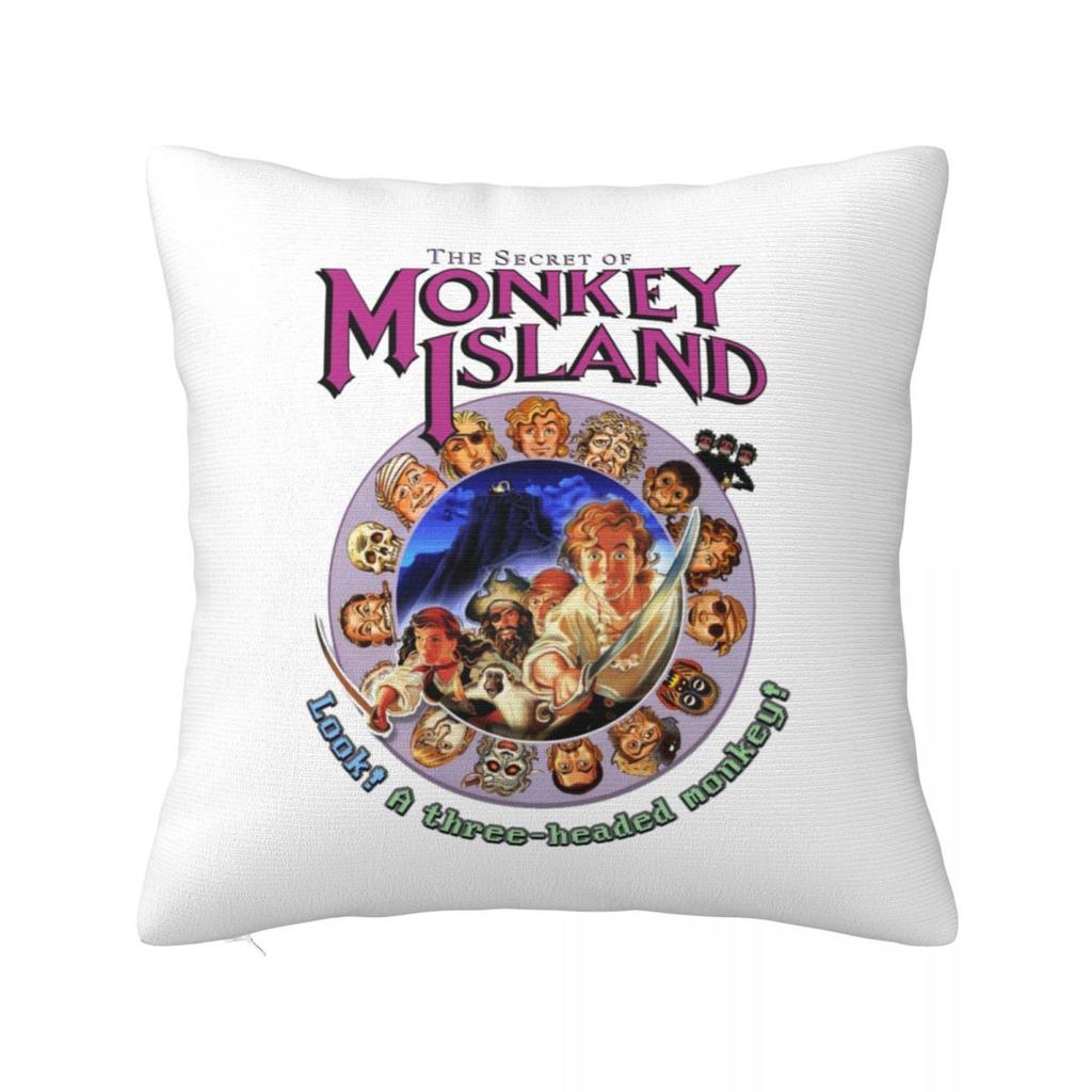 Secret Of Monkey Island Square Pillowcase Cushion Cover Pillow Case Throw Pillow Cover for Home Sofa Living Room