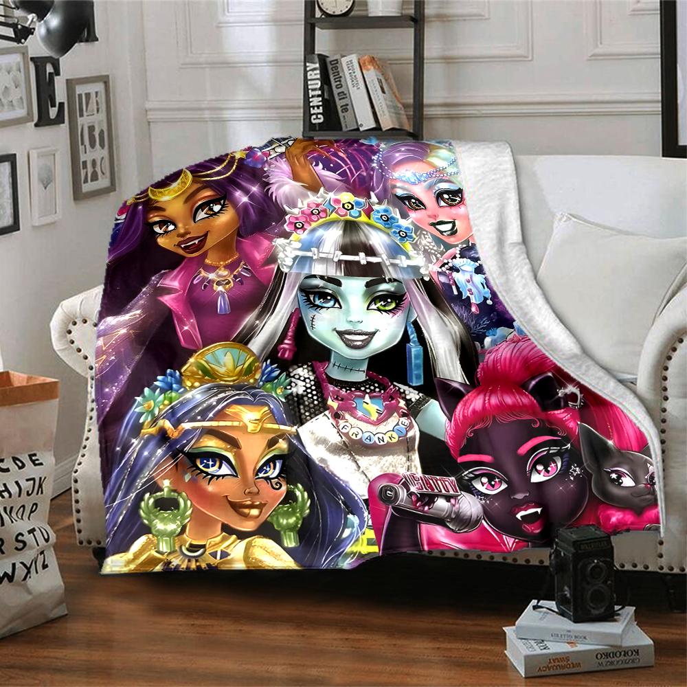 1pc Monster High Draculaura4 Blanket, Gift, for Men and Women, Soft Blanket, Good for Sofa Bed Couch Travel, Lightweight Flannel Blanket