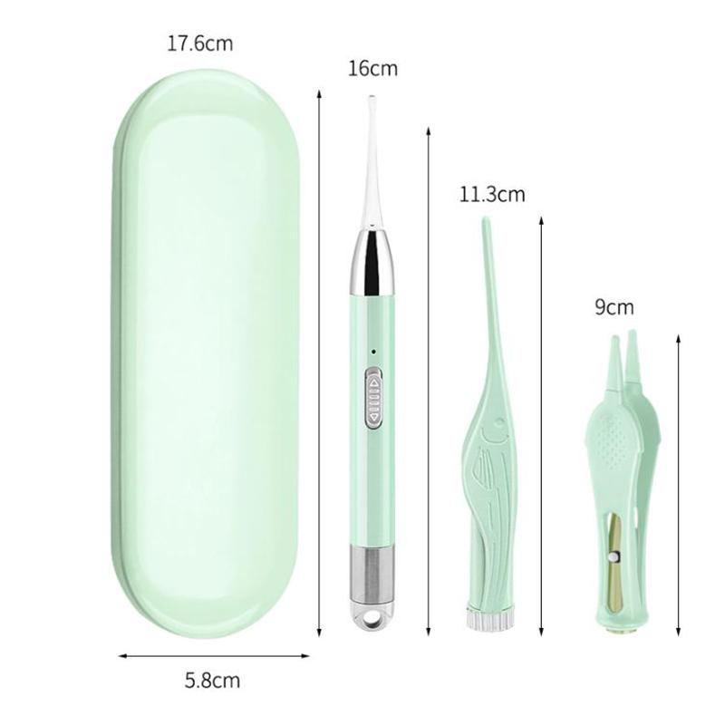 Baby Ohrreiniger Pinzette Weiche Ohrstäbchen LED Taschenlampe Ohrenschmalz Curette Picker Ohrreinigungswerkzeug Ohrenschmalz Ausgraben Entfernen Ohrstöpsel Set