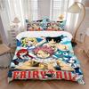 Fairy Tail Magic Adventure Print 3Pcs Bedding Set,Duvet Cover with 2 Bedro,Pillowcase Home Birthday Gift