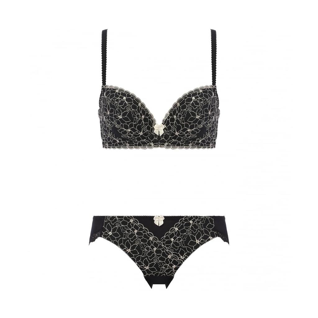 Triumph Web Exclusive Smooth Bra Panty Sexy M014 Size B80L & Set, Women's Underwear, (Black),