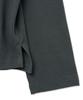NOIRER Geripptes Henley-Langarm-T-Shirt (Dunkelgrau)