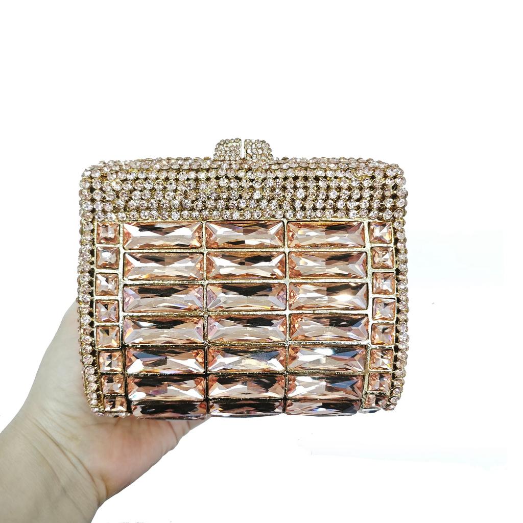 New Diamond Dinner Bag Glass Rhinestone Banquet Rhinestone Clutch Purse