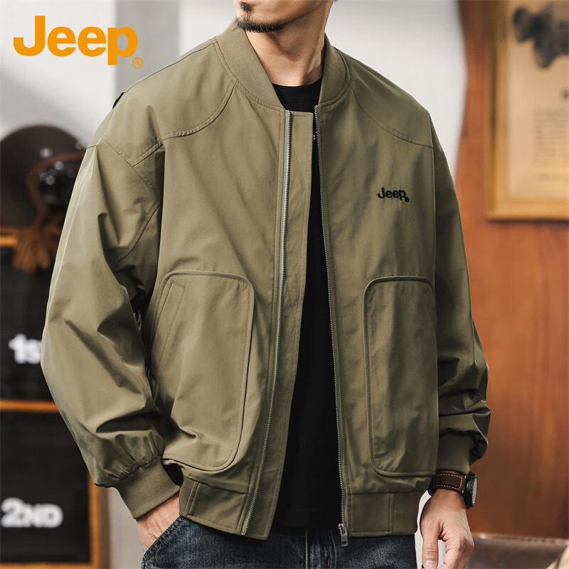 Jeep Men's Autumn/Winter Loose-Fit Bomber Jacket