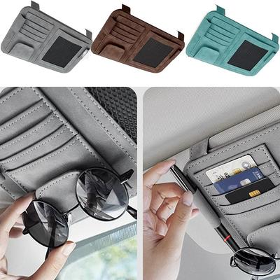 Easy To Install Car Sun Visor Organizer Multi-compartment Sun Visor Pocket  Van