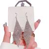 Iced Out Tassel Earrings for Women Sparkle Dangle Statement Earrings Luxury Look Elegant Ethereal Jewelry