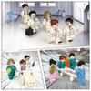 Ärzte, Krankenschwestern, Patienten Krankenwagenarbeiter Minifigur Baustein City Figur Teile MOC Ziegel Modellbausätze Lernspielzeug
