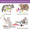 12/14/20PCS Mouse Shape Balls Cat Toys Interactive Sisal Mouse Funny Cat Stick Durable Cat Supplies Daily Entertainment