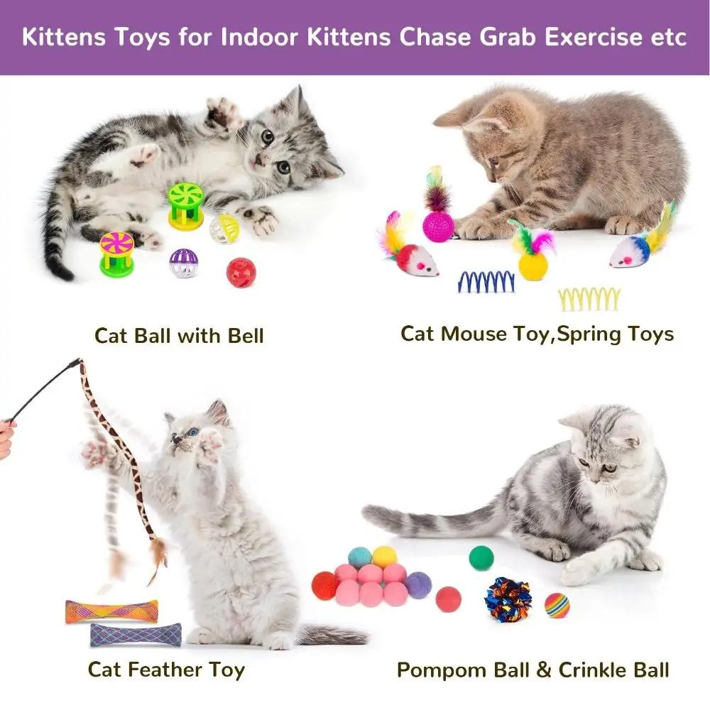 12/14/20PCS Mouse Shape Balls Cat Toys Interactive Sisal Mouse Funny Cat Stick Durable Cat Supplies Daily Entertainment