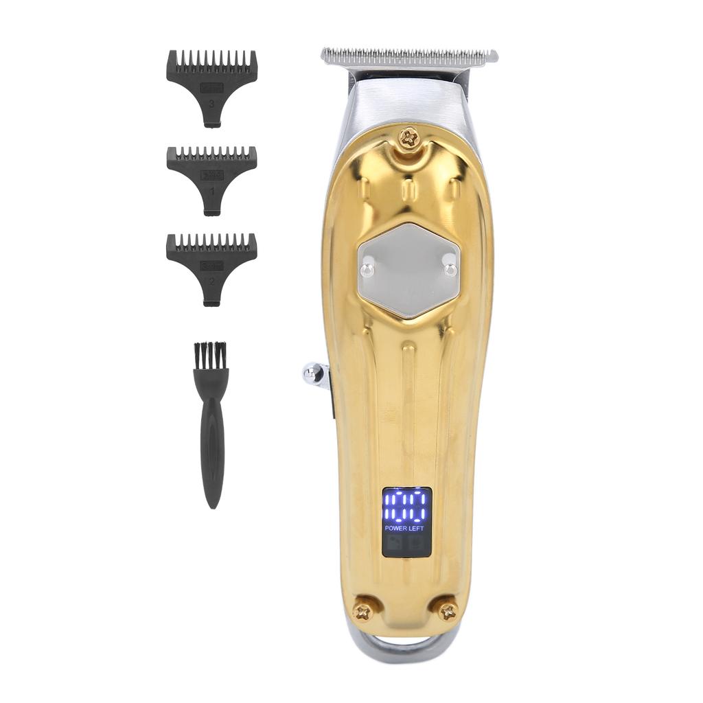 USB Rechaegeable Hair Clipper LCD Screen Electric Hair Styling Trimming Hair ClipperSilver