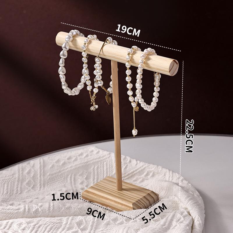 Wooden Jewelry Display Rack for Earrings, Hair Ties, Bracelets, and Ornaments