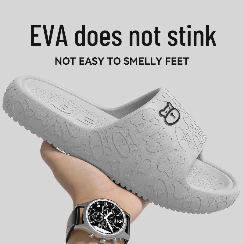 Men's Odor-Resistant EVA Slippers – Silent, Thick-Soled Comfort for Indoor and Outdoor Summer Wear