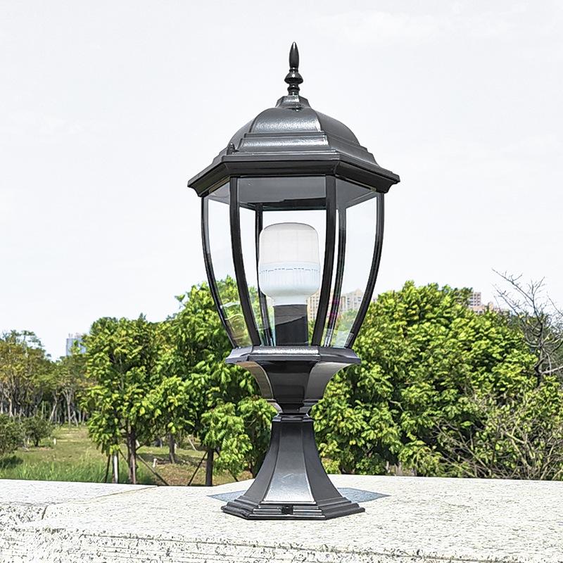 Wasserdichte Außen-Säulenleuchte im europäischen Stil für Zäune und Torpfosten