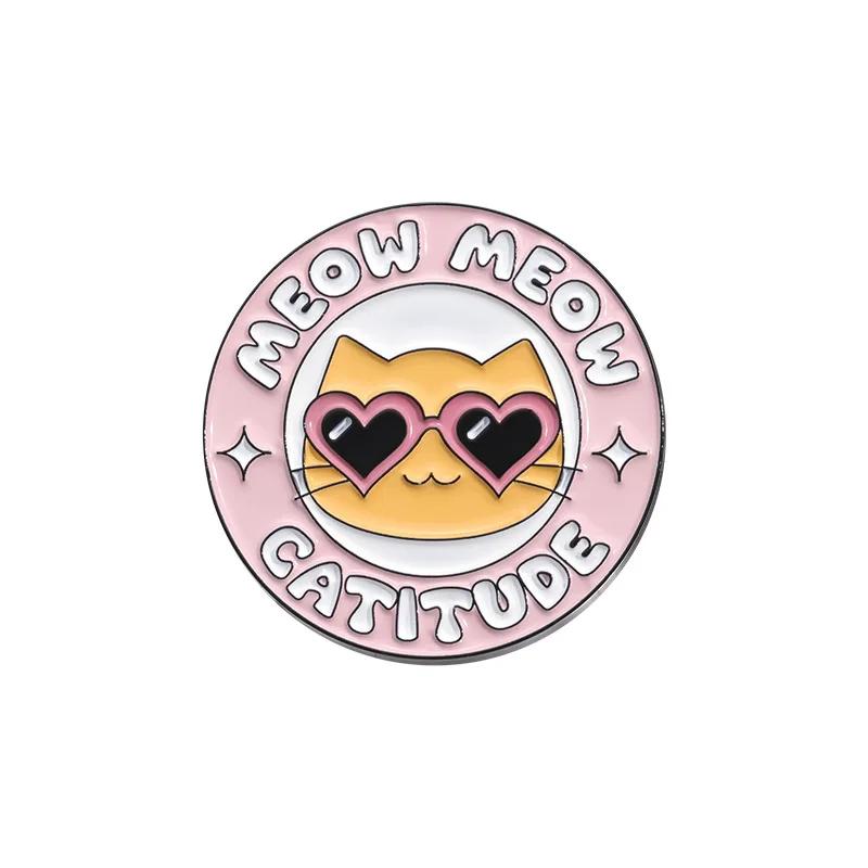 Meow~Cute Animals Cats Brooch Creative Cute Little Kitten Enamel Pins for Women Men Backpack Lapel Badge Jewelry Gifts Wholesale