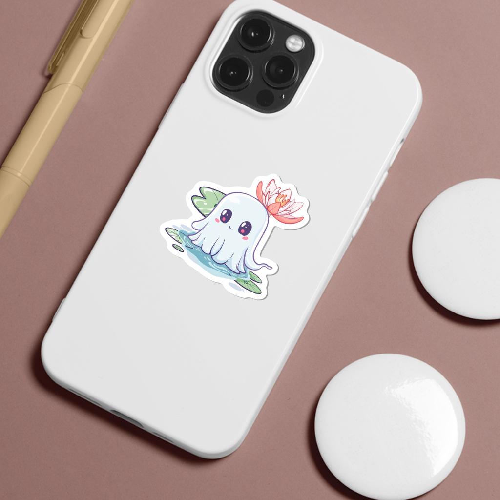 50 Cartoon Ghost Doodle Stickers Mobile Phone Computer Waterproof Decorative Stickers DIY Cute Ghost Stickers