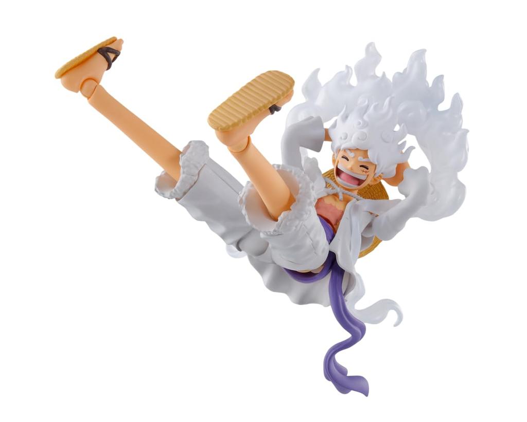 TAMASHII NATIONS ONE PIECE Monkey Luffy 155mm PVC ABS Painted Movable Figure S.H.Figuarts D. -Gear 5- Approx. &