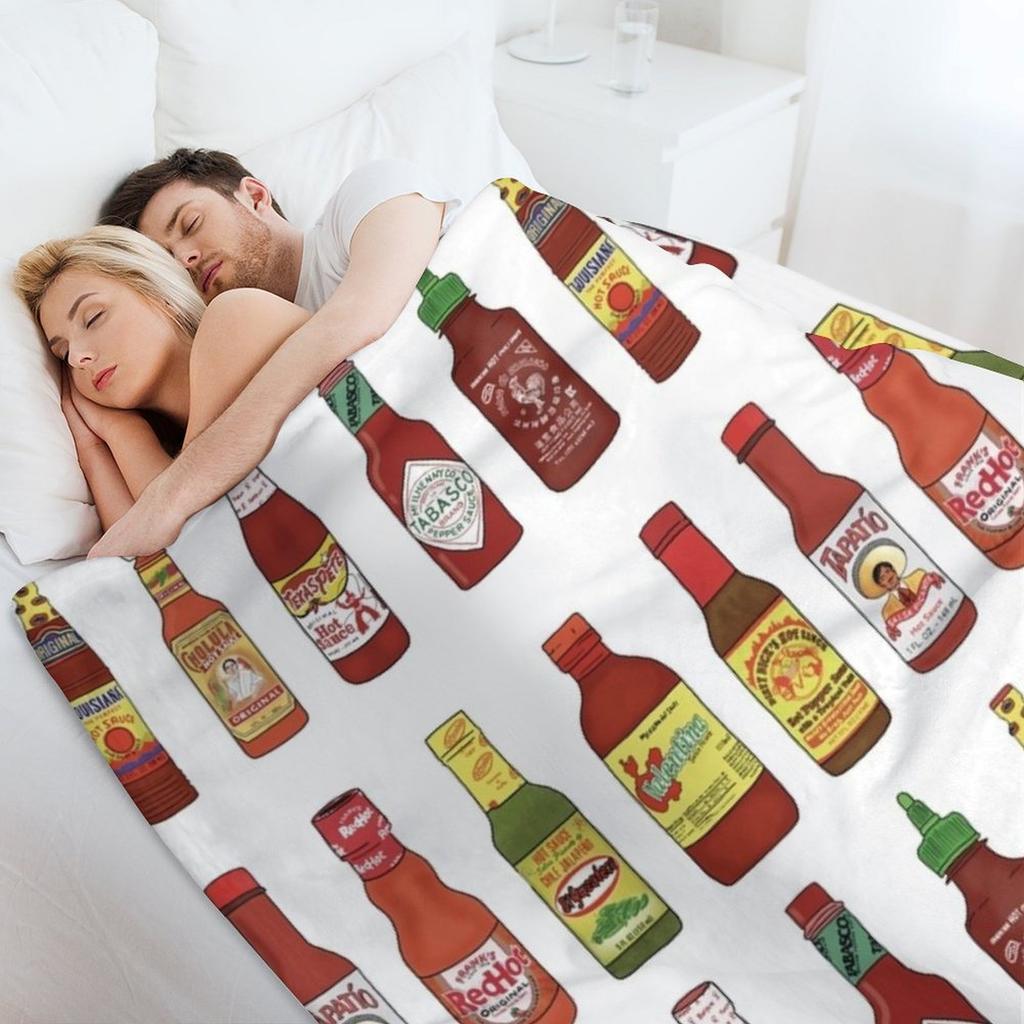 Hot Sauces Throw Blanket Summer Beddings Cute Plaid Quilt Blankets For Baby Blankets