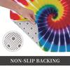 Bathroom Mat Spiral Rainbow Tie Dye Doormat Flannel Carpet Entrance Door Rug Home Decoration