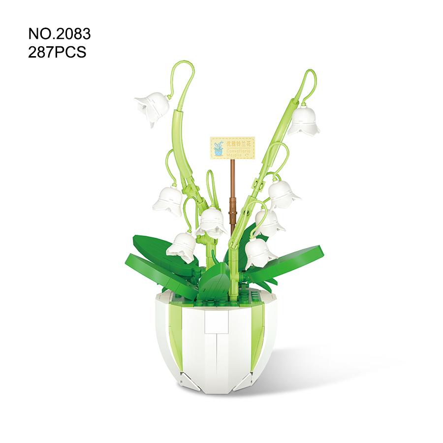 Plastic Bouquet Potted Plants Building Blocks Flowers Bricks DIY Educational Toys Valentine's Day and Mother's Day Gifts