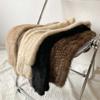Mink Fur Scarf For Women Long Warm Fur Neck Warmer Winter Fashion Black Natural Fur Scarf Handmade Knitted Fur Scarves Shawl