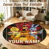 Round Rug Custom NameFive Nights at Freddy’s Pattern Non Slip Carpet Home Floor Decor