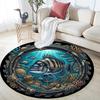 Underwater Adventure Frame Round Area Rug Under Office Chairs Bedroom Living Room Home Decor